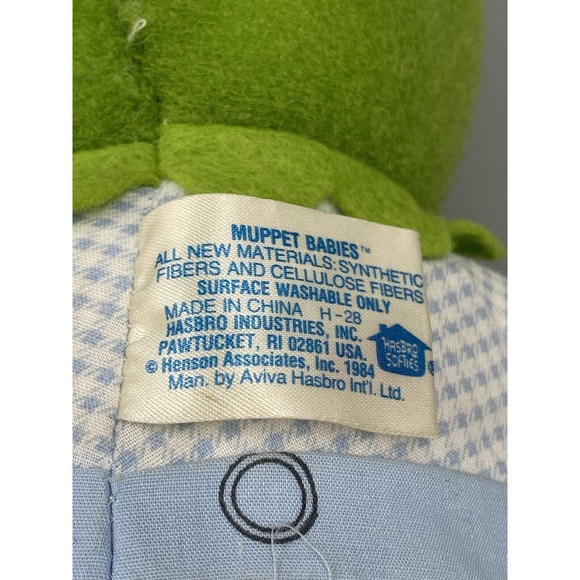 Vintage 8” Kermit The Frog Muppet Babies Pampers Stuffed Animal READ DESCRIPTION - Picture 4 of 6